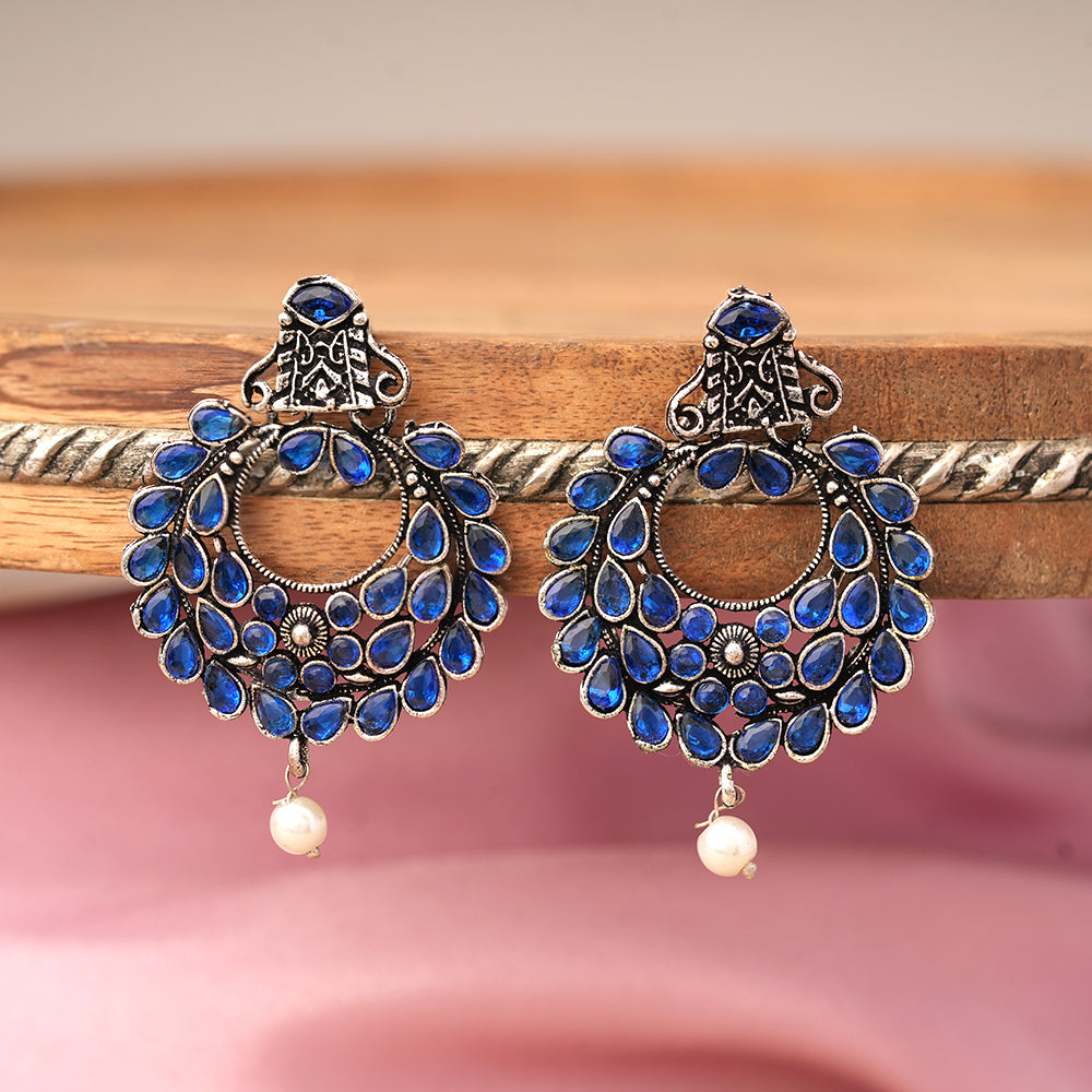 Diva Drops stud earrings (Blue)