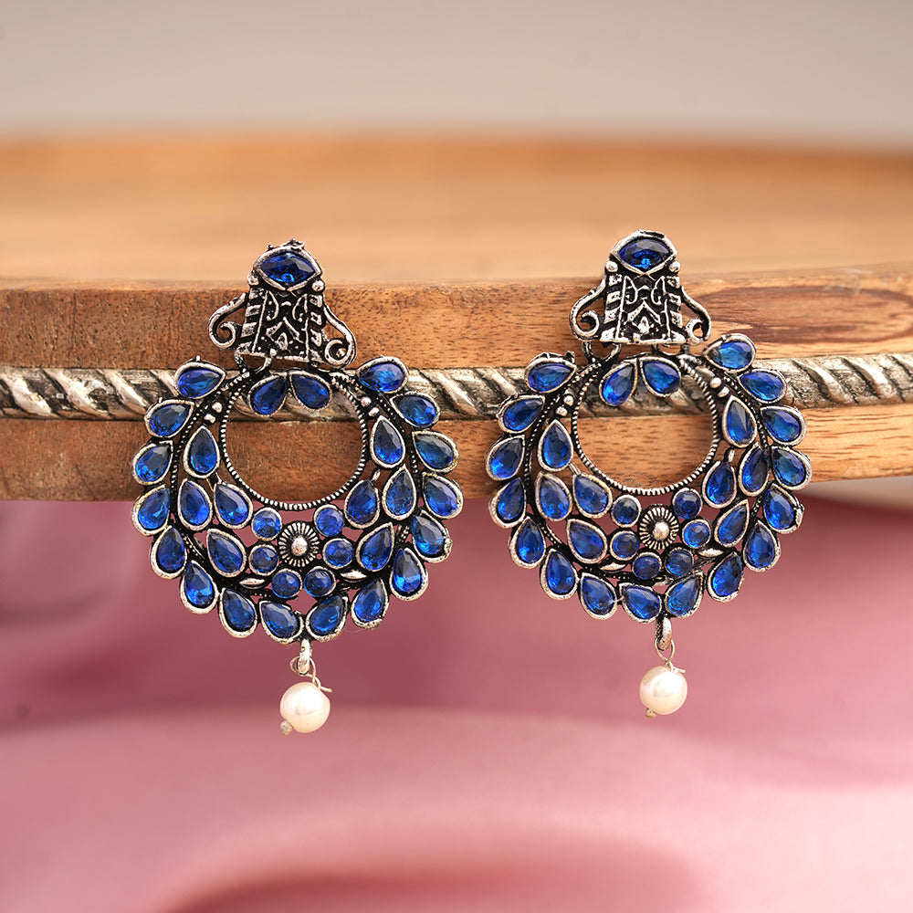Diva Drops stud earrings (Blue)