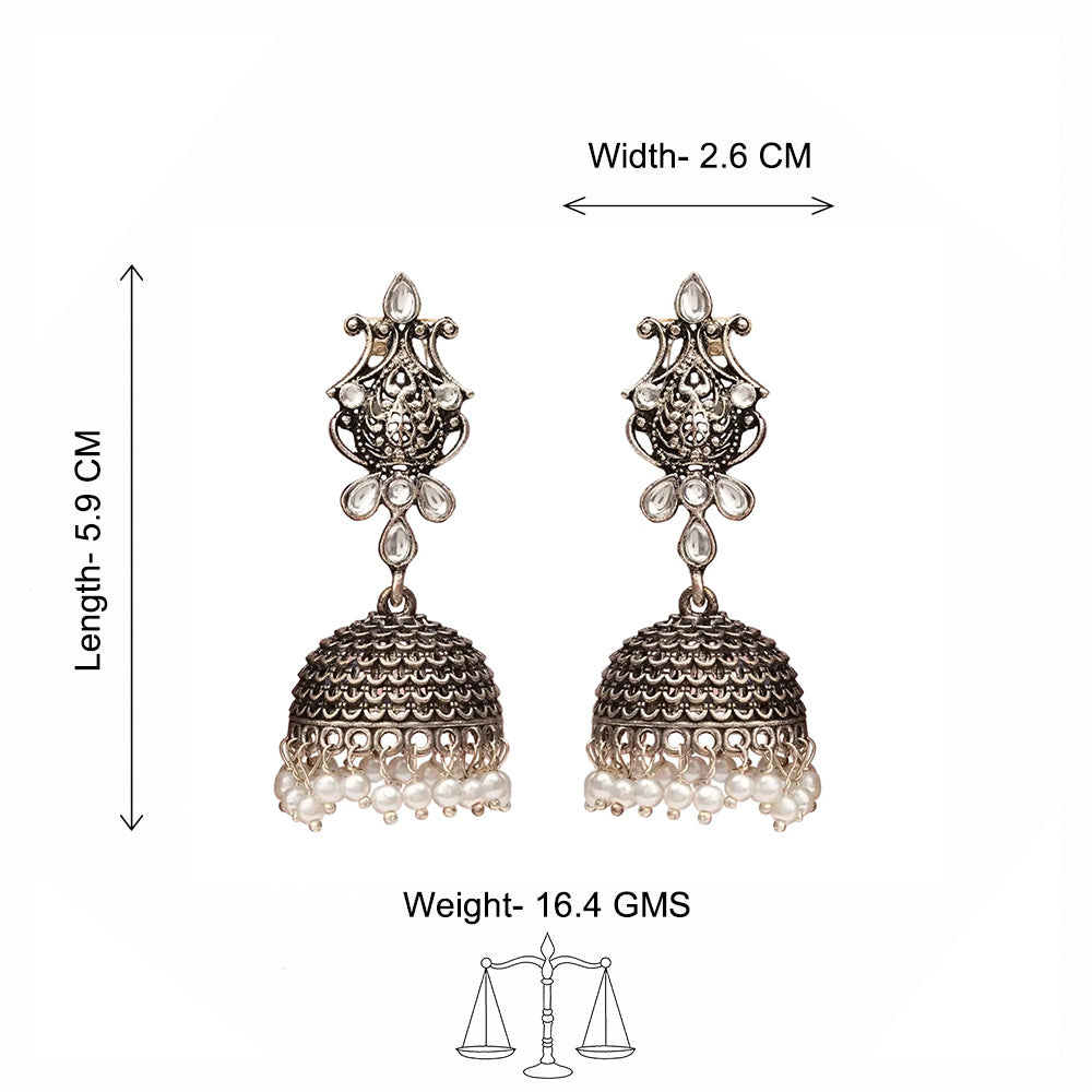 Kalash Kamal earring (White)