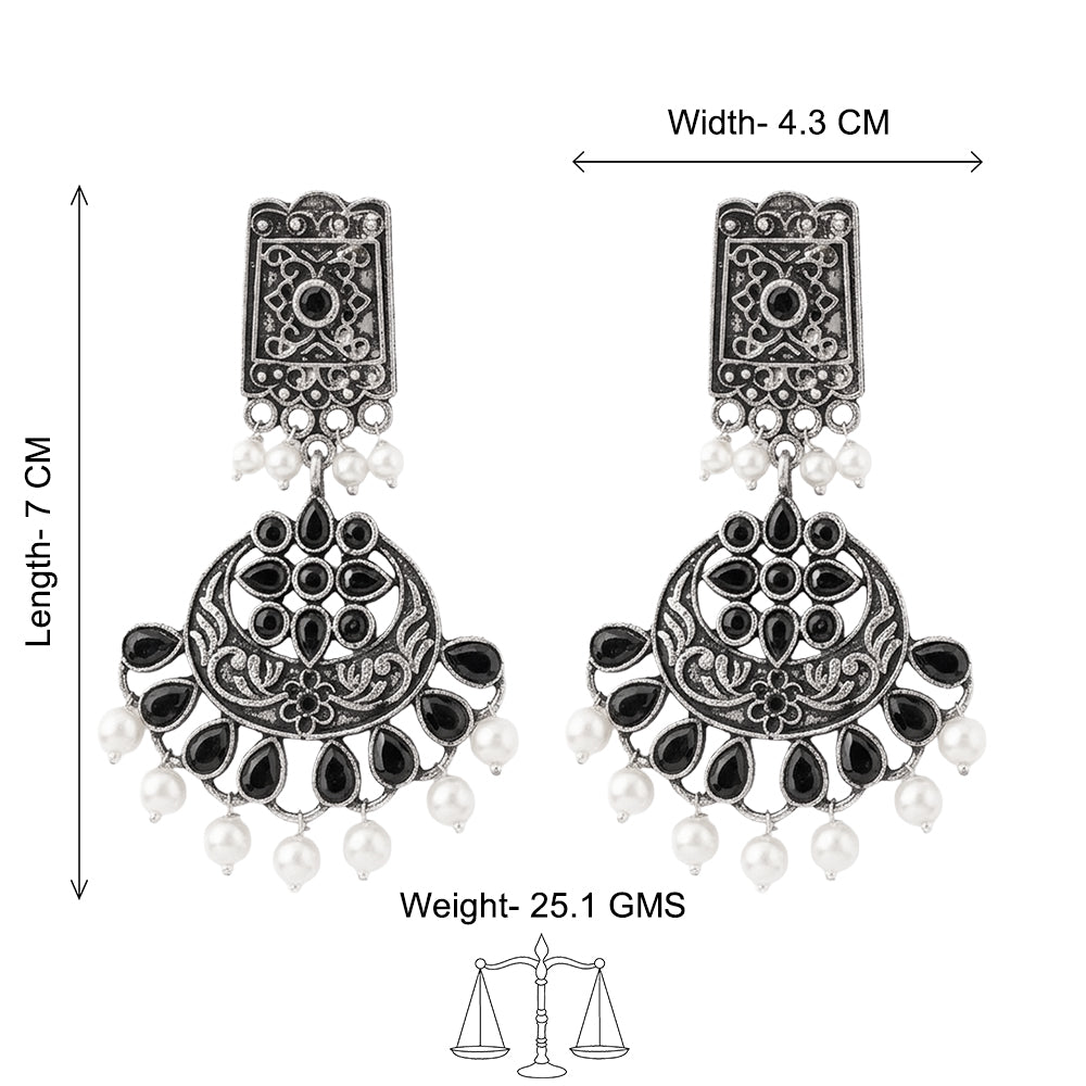 Charming Chandni Dangler earring (Black)