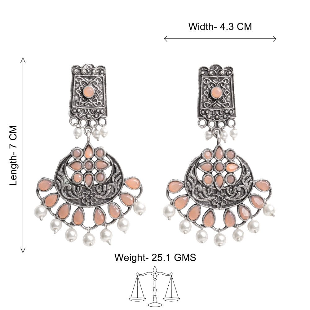 Charming Chandni Dangler earring (Light Orange)