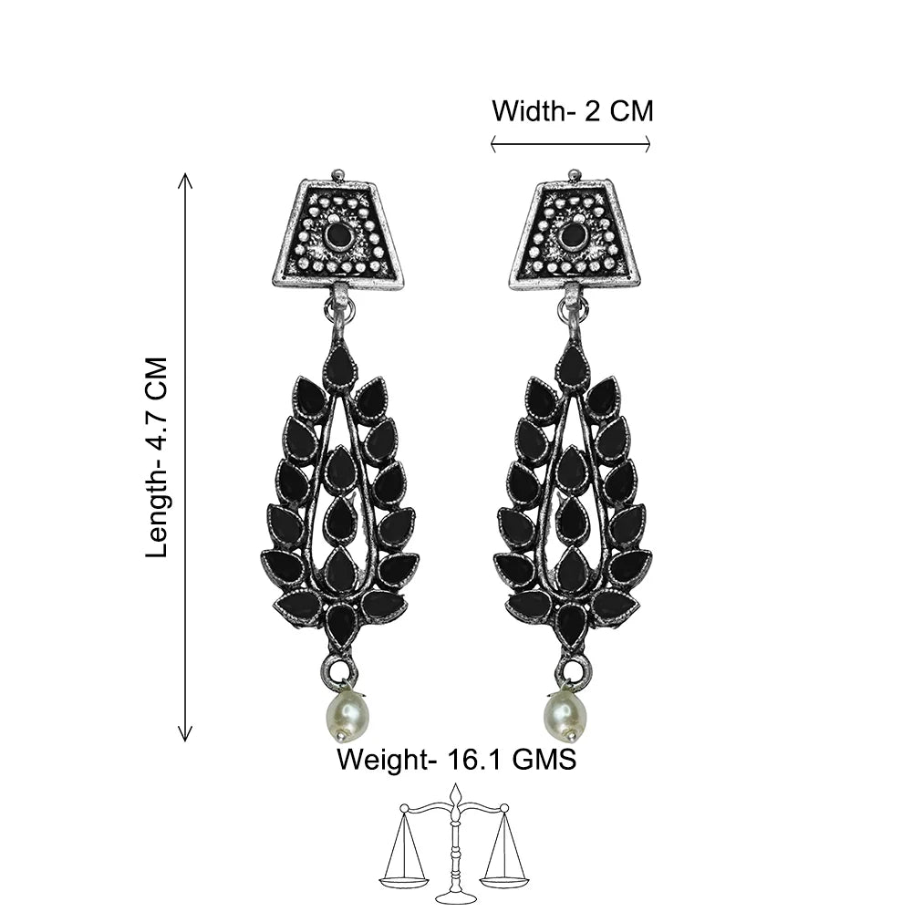 Kalash Kamal earring Precious Petal stone studded dangler earring Combo