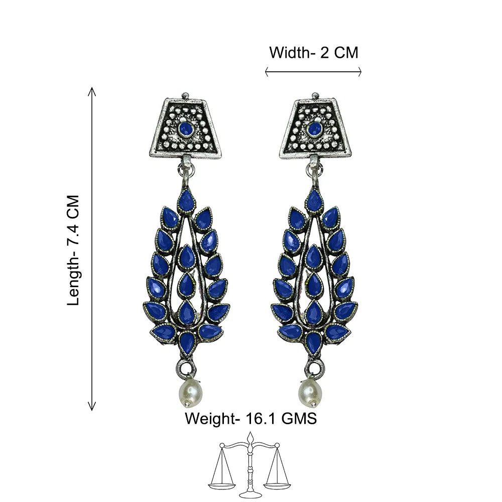 Kalash Kamal earring Precious Petal stone studded dangler earring Combo