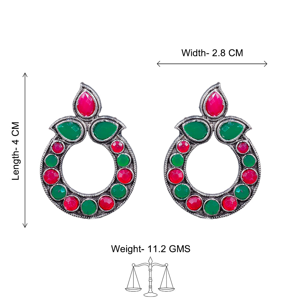 Petal Mandal stud earrings (Multicolored)