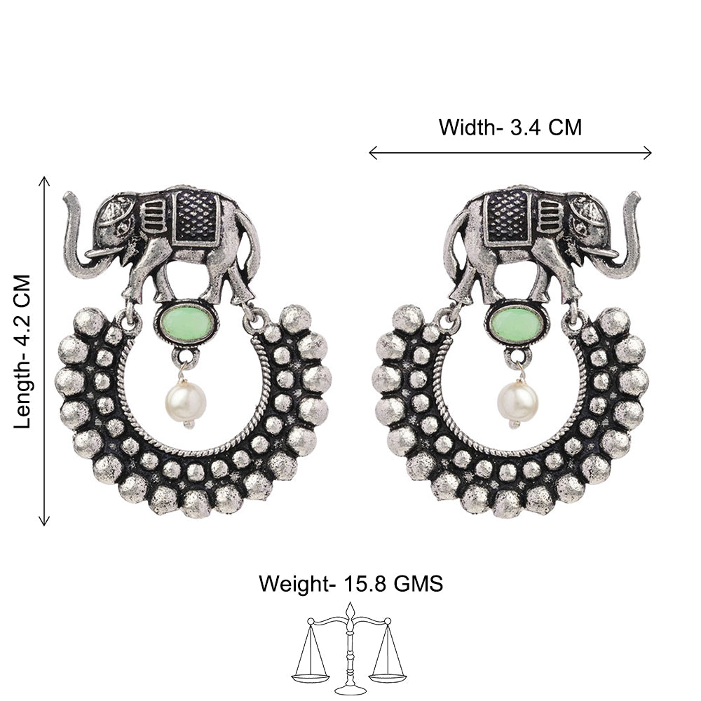Elephant Arc dangler earrings (Pista)