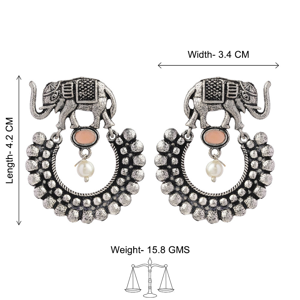 Elephant Arc dangler earrings (Light Orange)