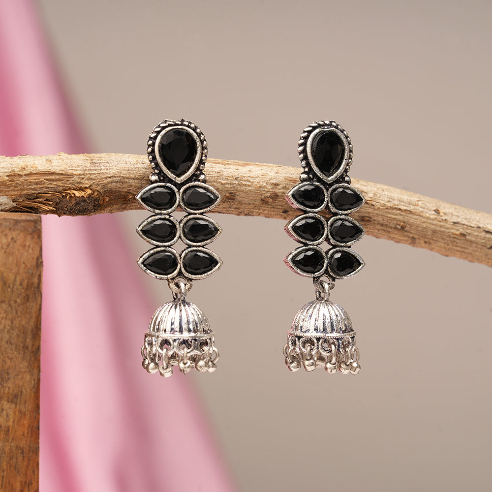 Dazzle Dash Jhumki earring (Black)