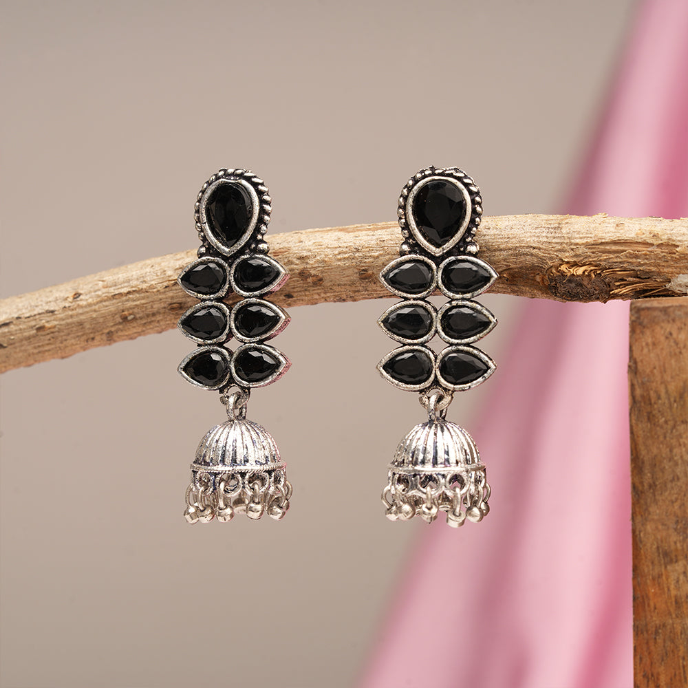 Dazzle Dash Jhumki earring (Black)