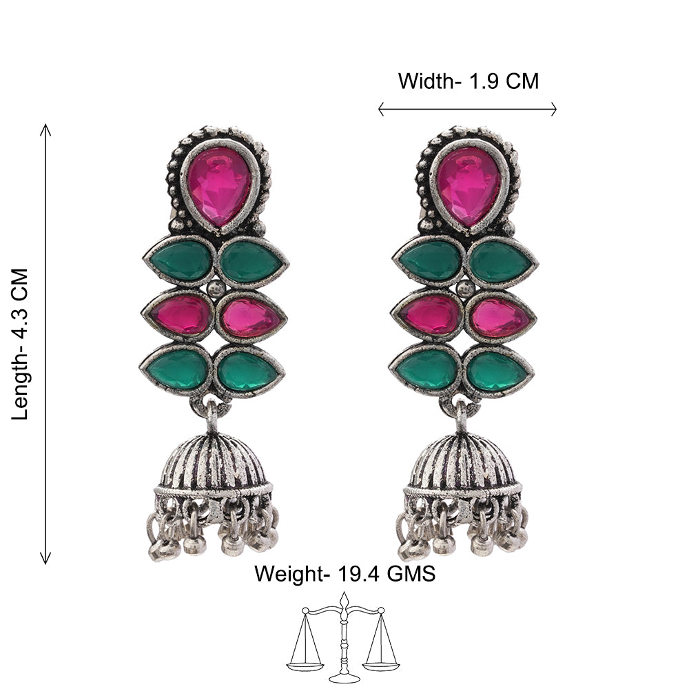 Dazzle Dash Jhumki earring (Multicolored)