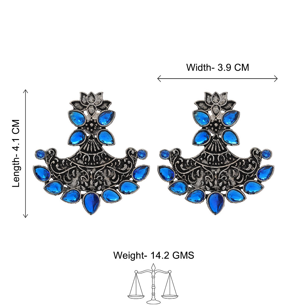 Shimmer and shine dangler earrings (Blue)