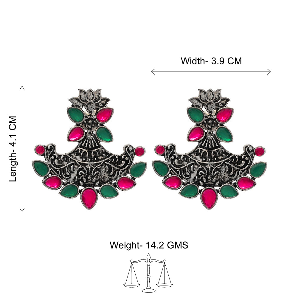 Shimmer and shine dangler earrings (Multicolored)