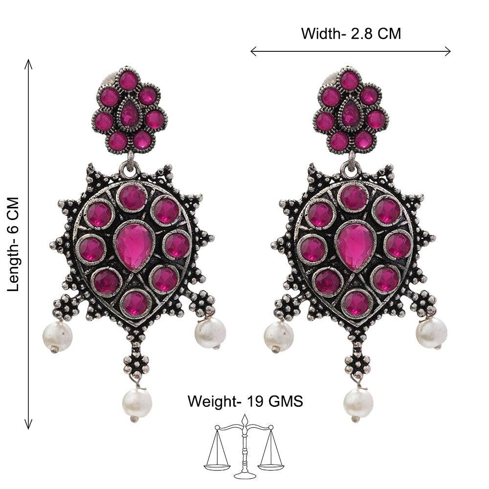 Drop Radiance dangler earrings (Red)