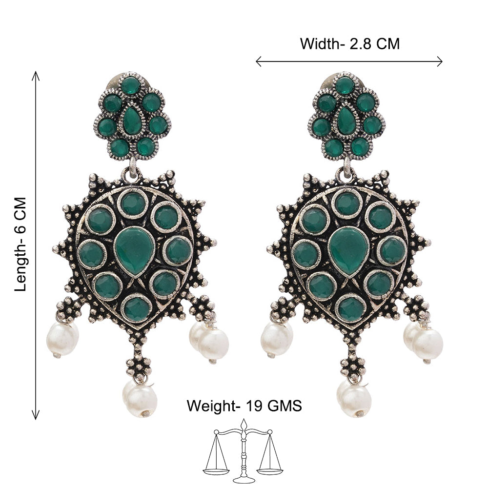 Drop Radiance dangler earrings (Green)