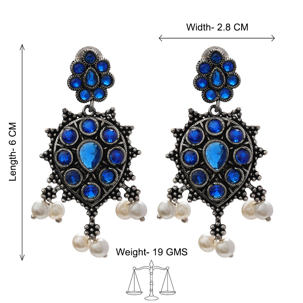 Drop Radiance dangler earrings (Blue)