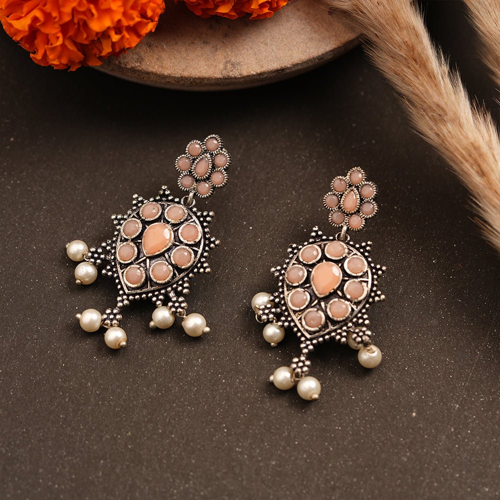 Drop Radiance dangler earrings (Light Orange)