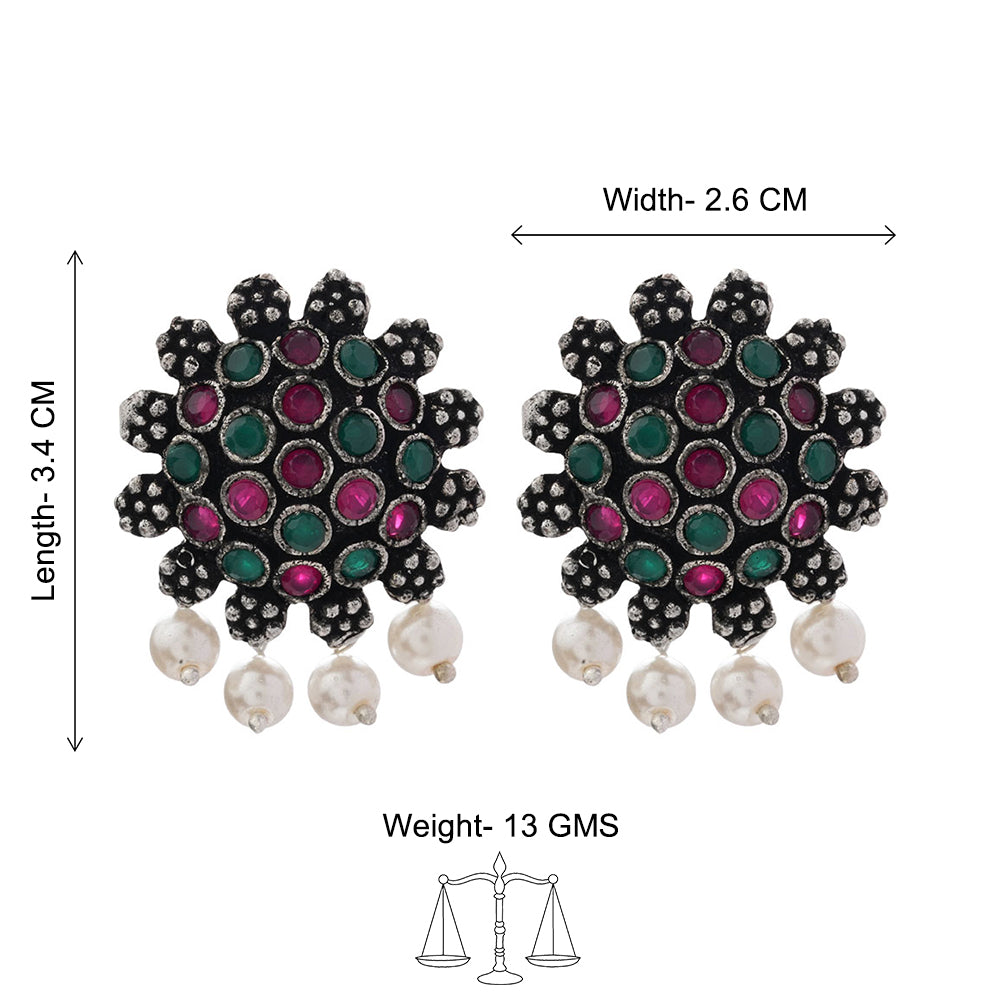Stone Dome stud earrings (Multicolored)