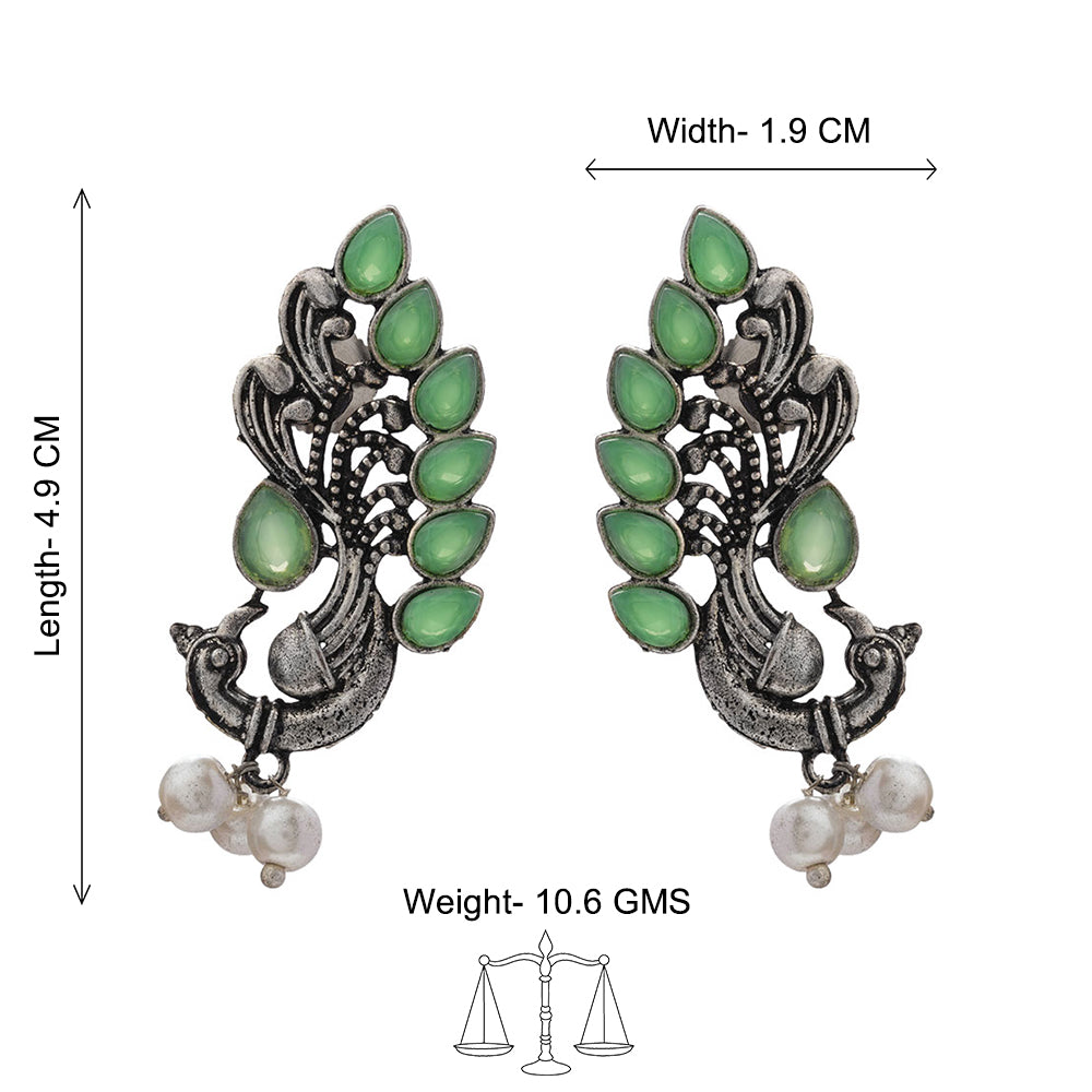 Mayur Pride stud earrings (Pista)
