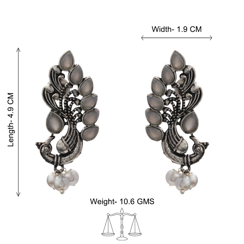 Mayur Pride stud earrings (Grey)