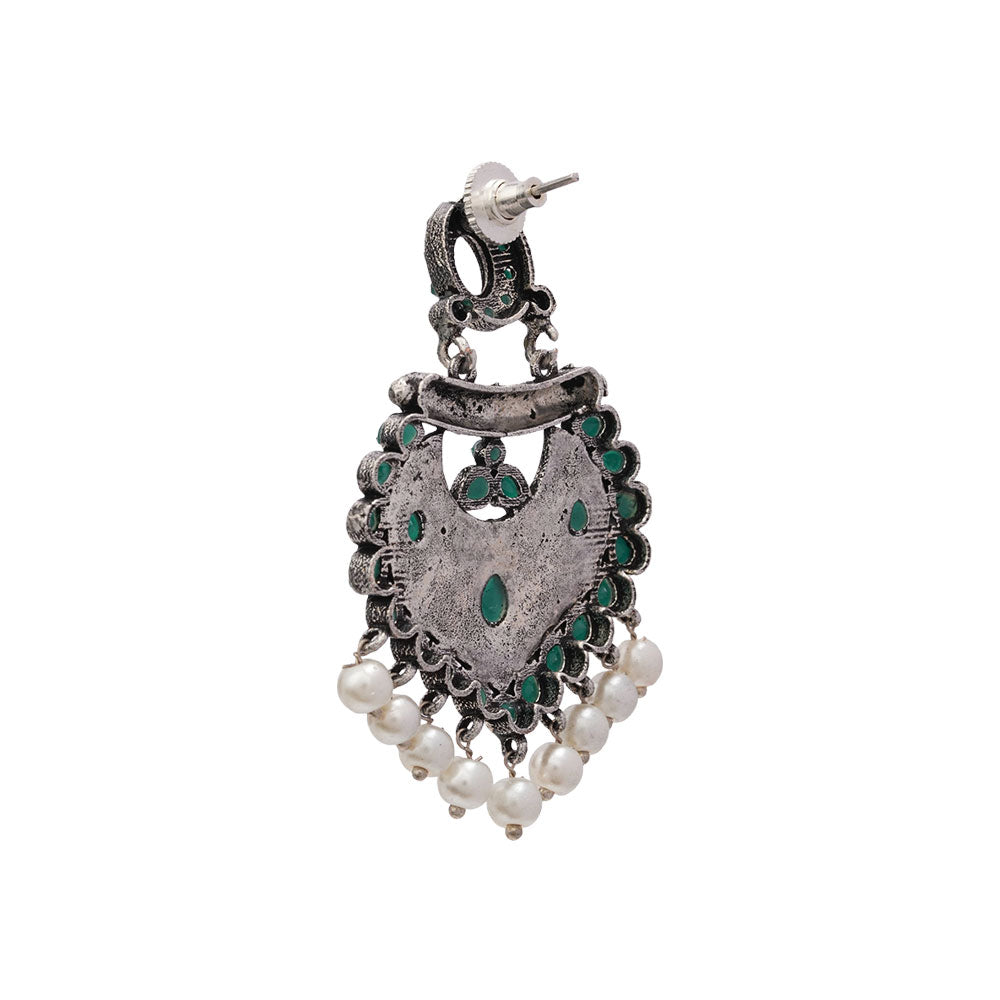 Phuljhadi prestine Dangler earrings (Green)