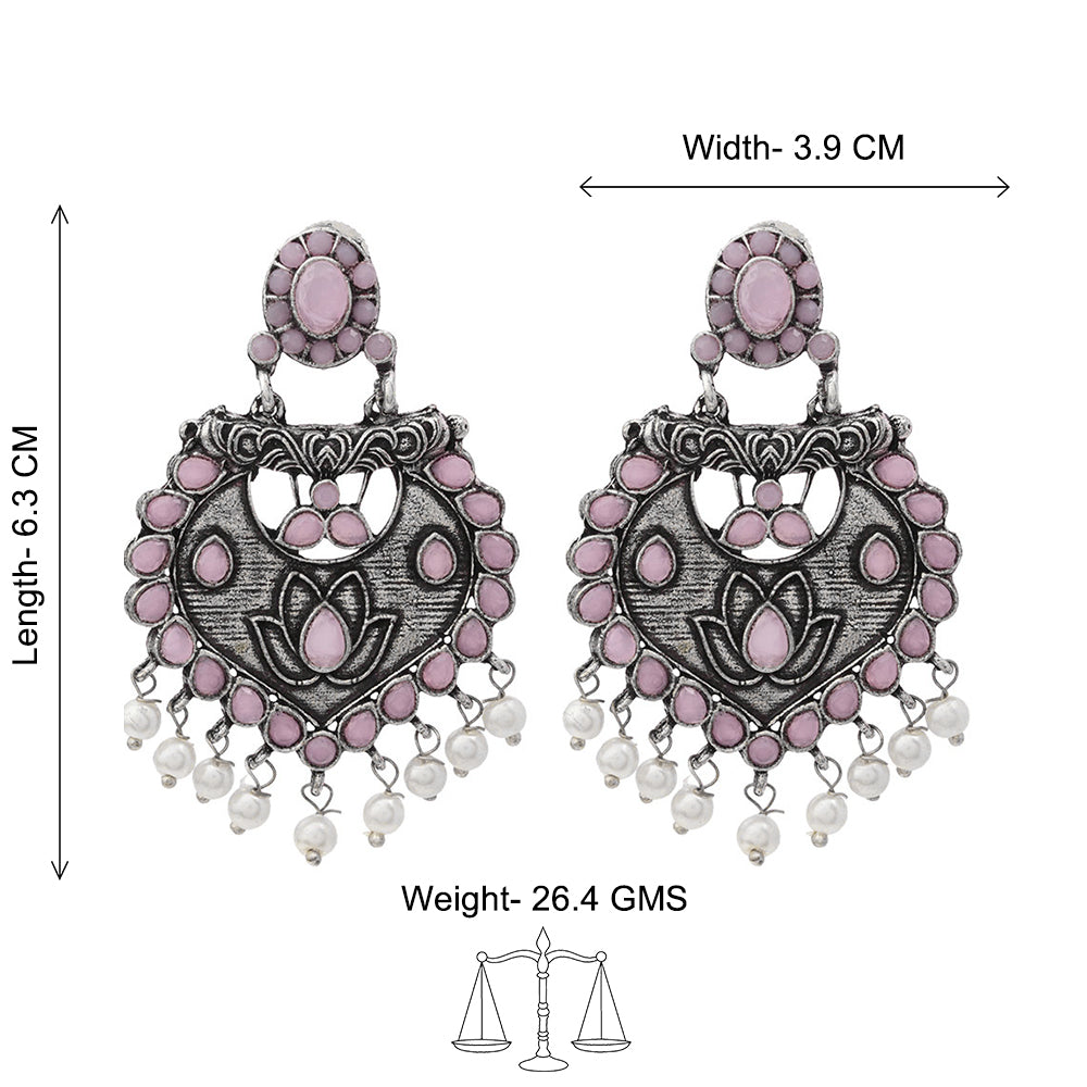 Phuljhadi prestine Dangler earrings (Baby Pink)