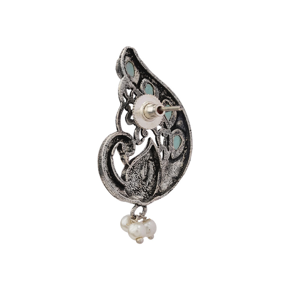 Ferocious Feathers stud earrings (Mint)