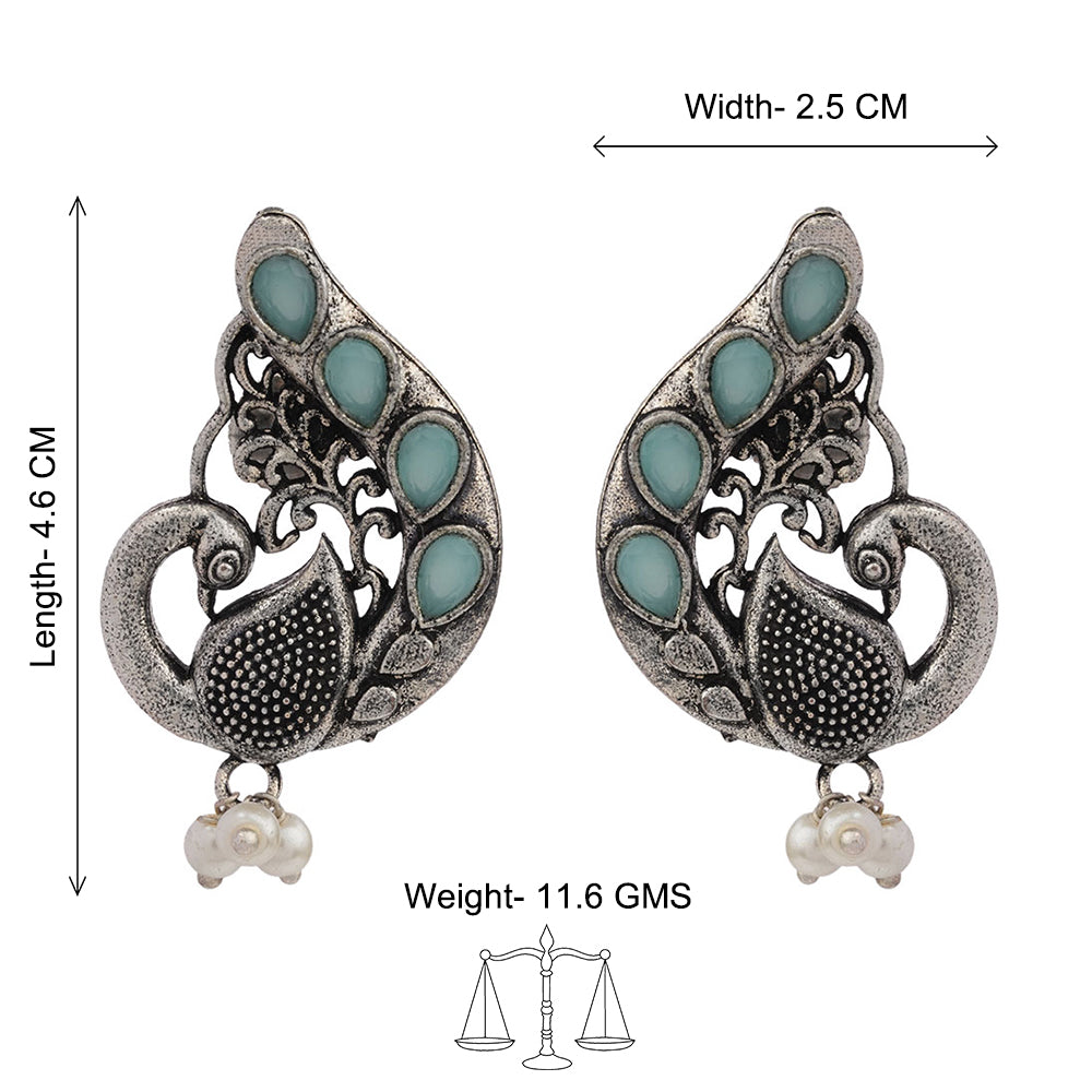 Ferocious Feathers stud earrings (Mint)