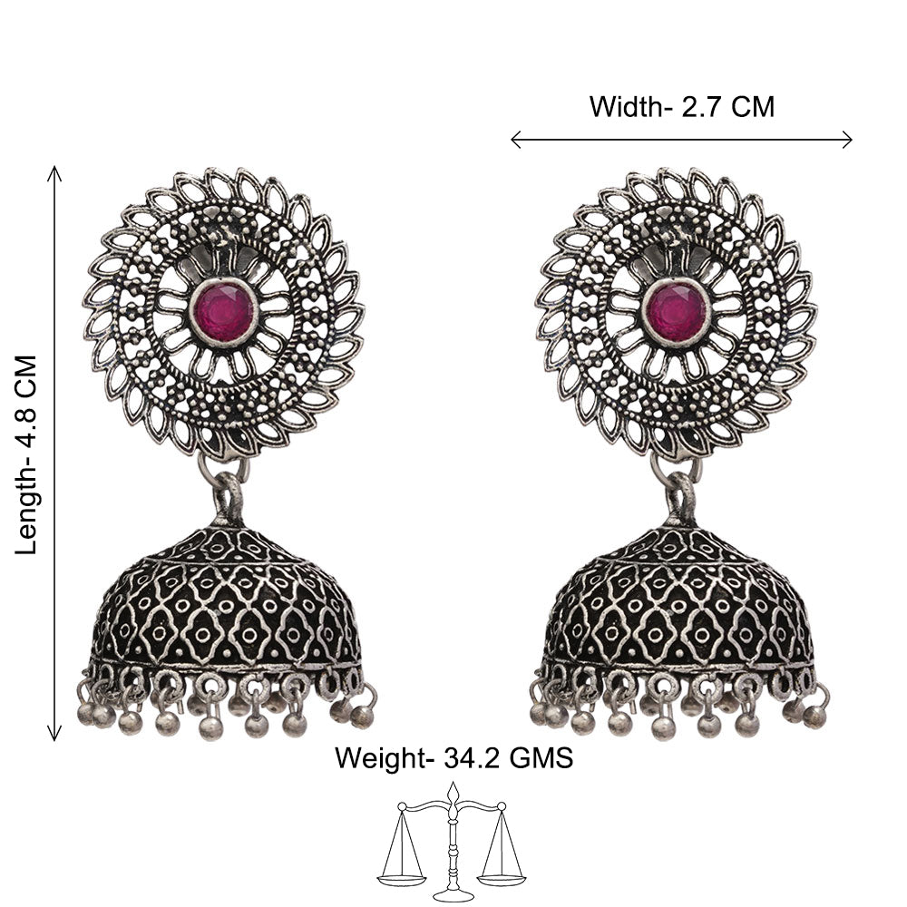 Jhilmil jhumki earring (Red)
