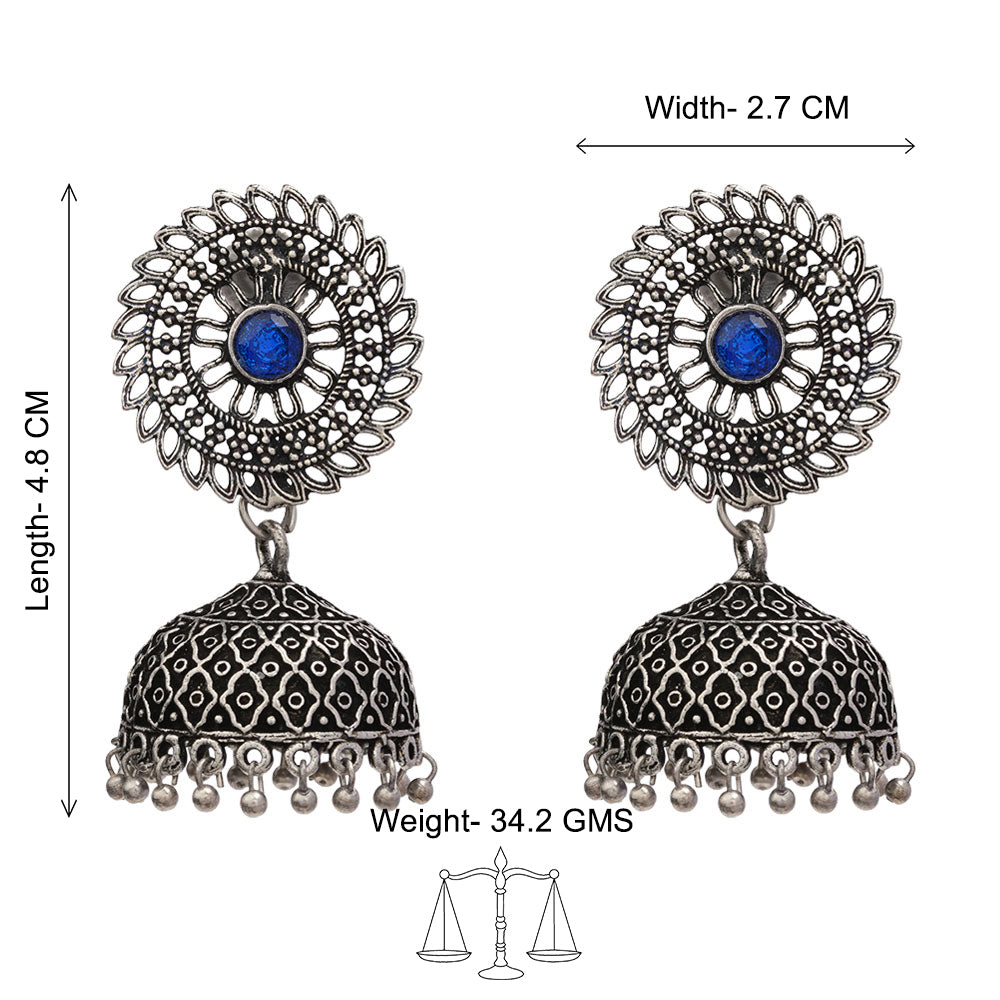 Jhilmil jhumki earring (Blue)