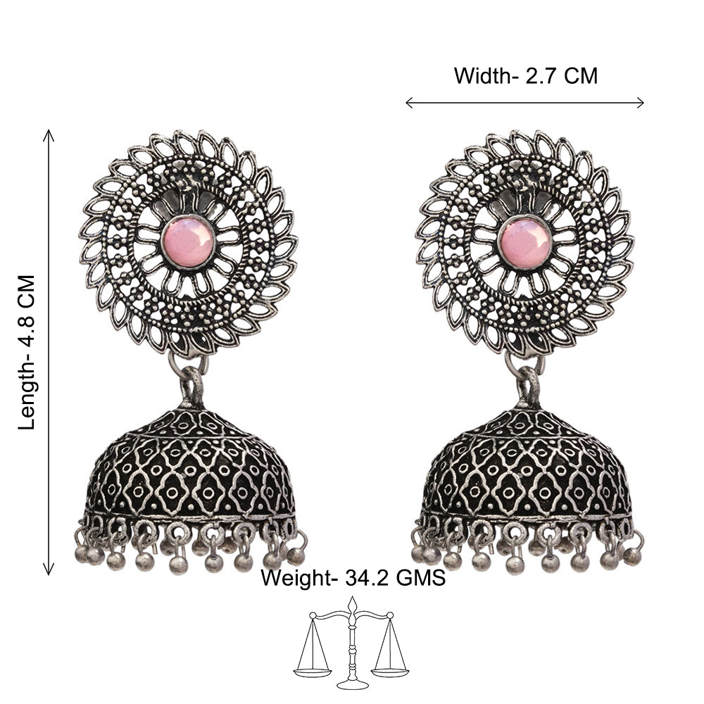 Jhilmil jhumki earring (Baby Pink)