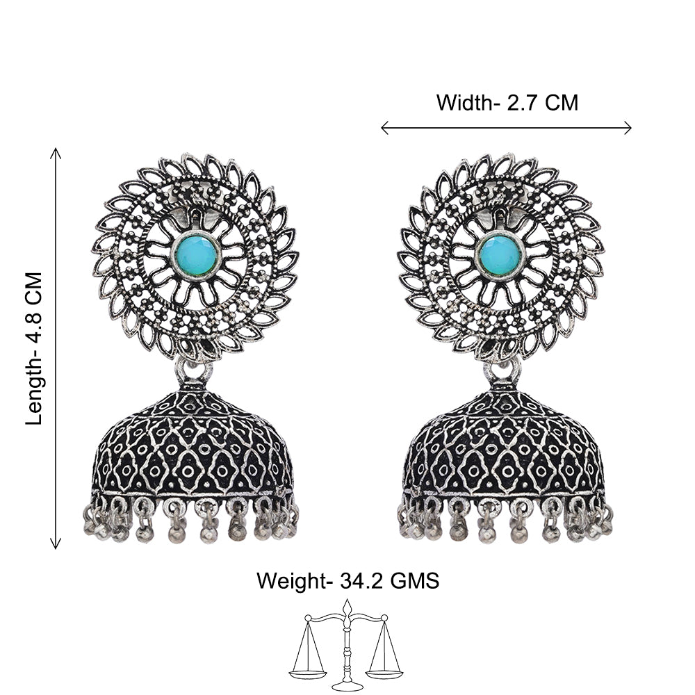 Jhilmil jhumki earring (Sky Blue)
