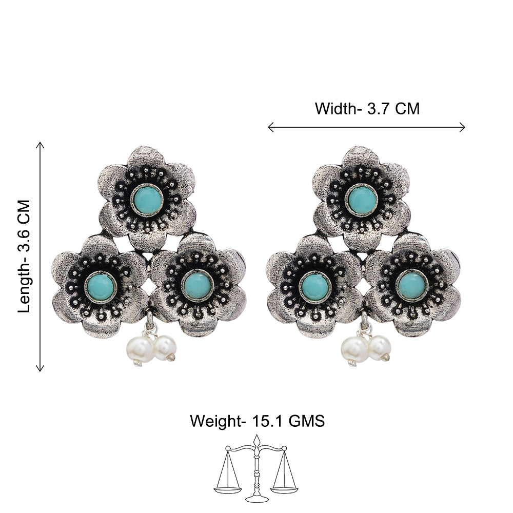 Blossom Tales stud earrings (Mint)