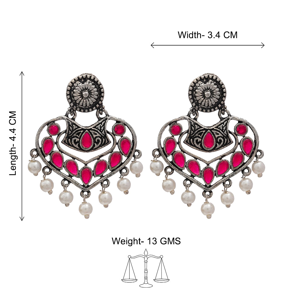 Patra dangler earrings (Red)
