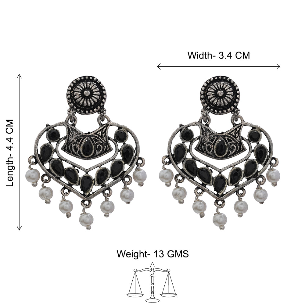 Patra dangler earrings (Black)