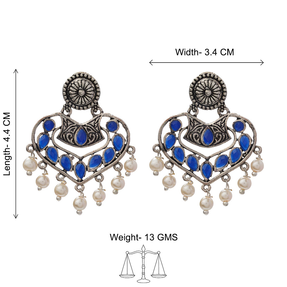 Patra dangler earrings (Blue)