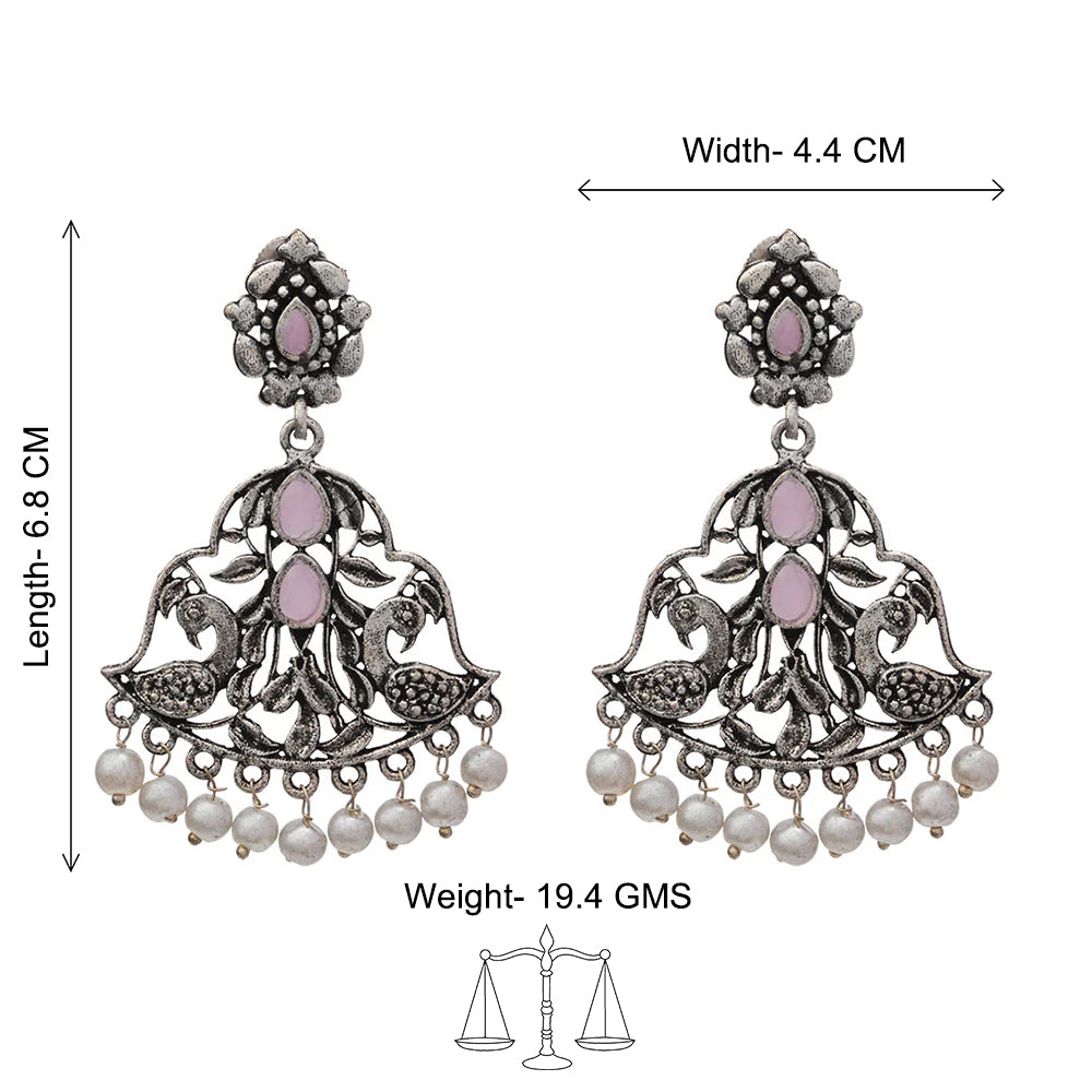 Morpatra dangler earrings (Baby Pink)