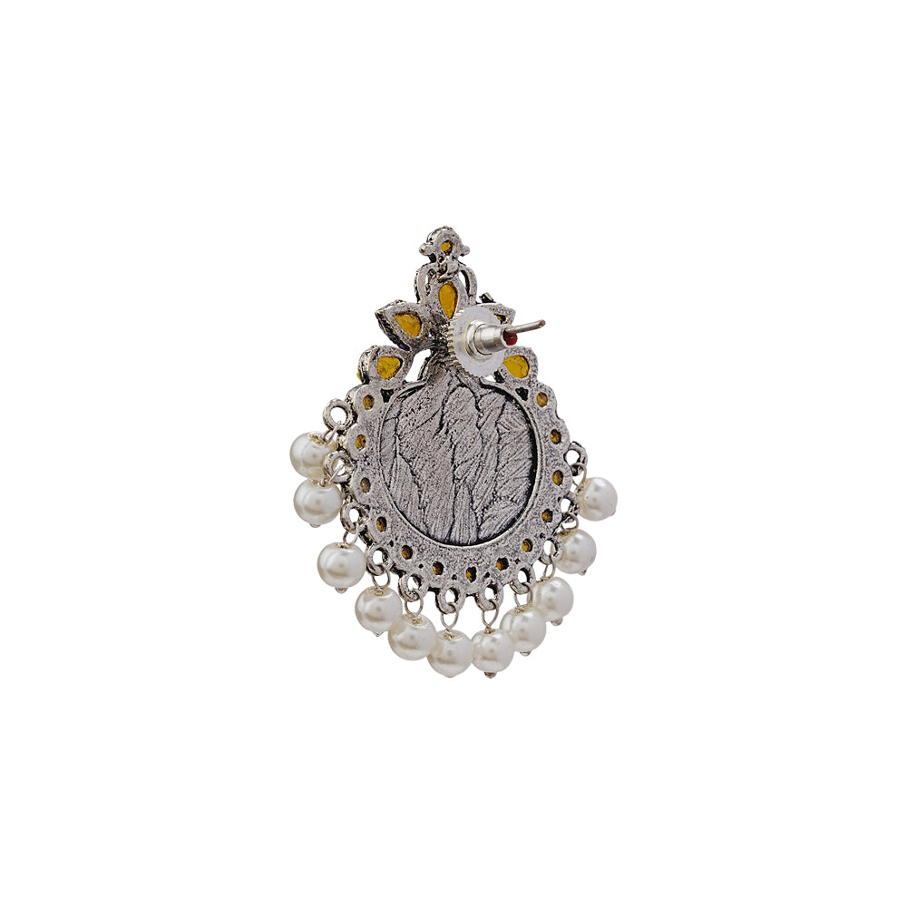 Royal flare stud earrings (Yellow)