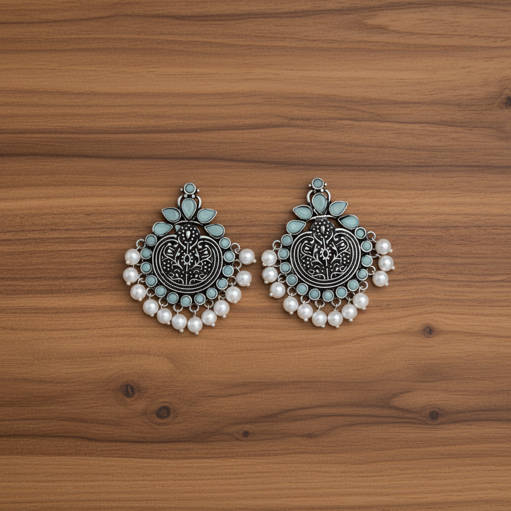 Royal flare stud earrings (Mint)