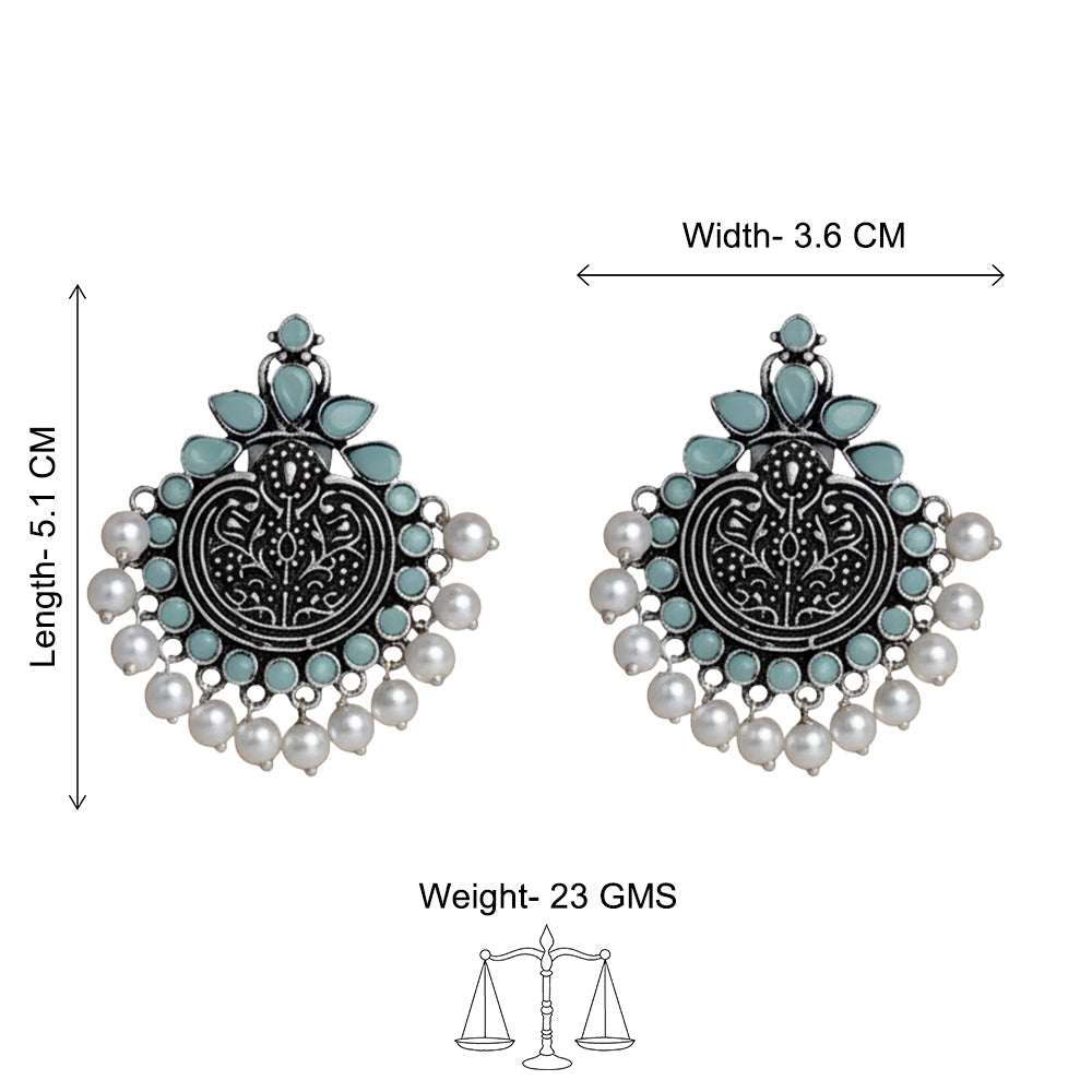 Royal flare stud earrings (Mint)