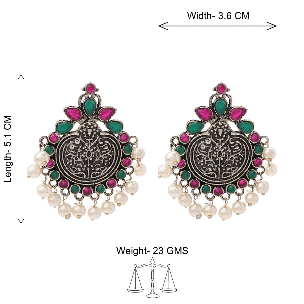 Royal flare stud earrings (Multicolored)