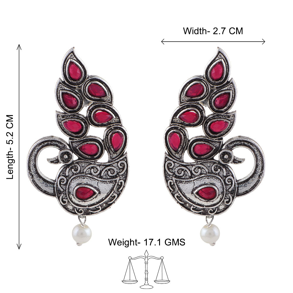 Morpankh pretty stud earrings (Red)
