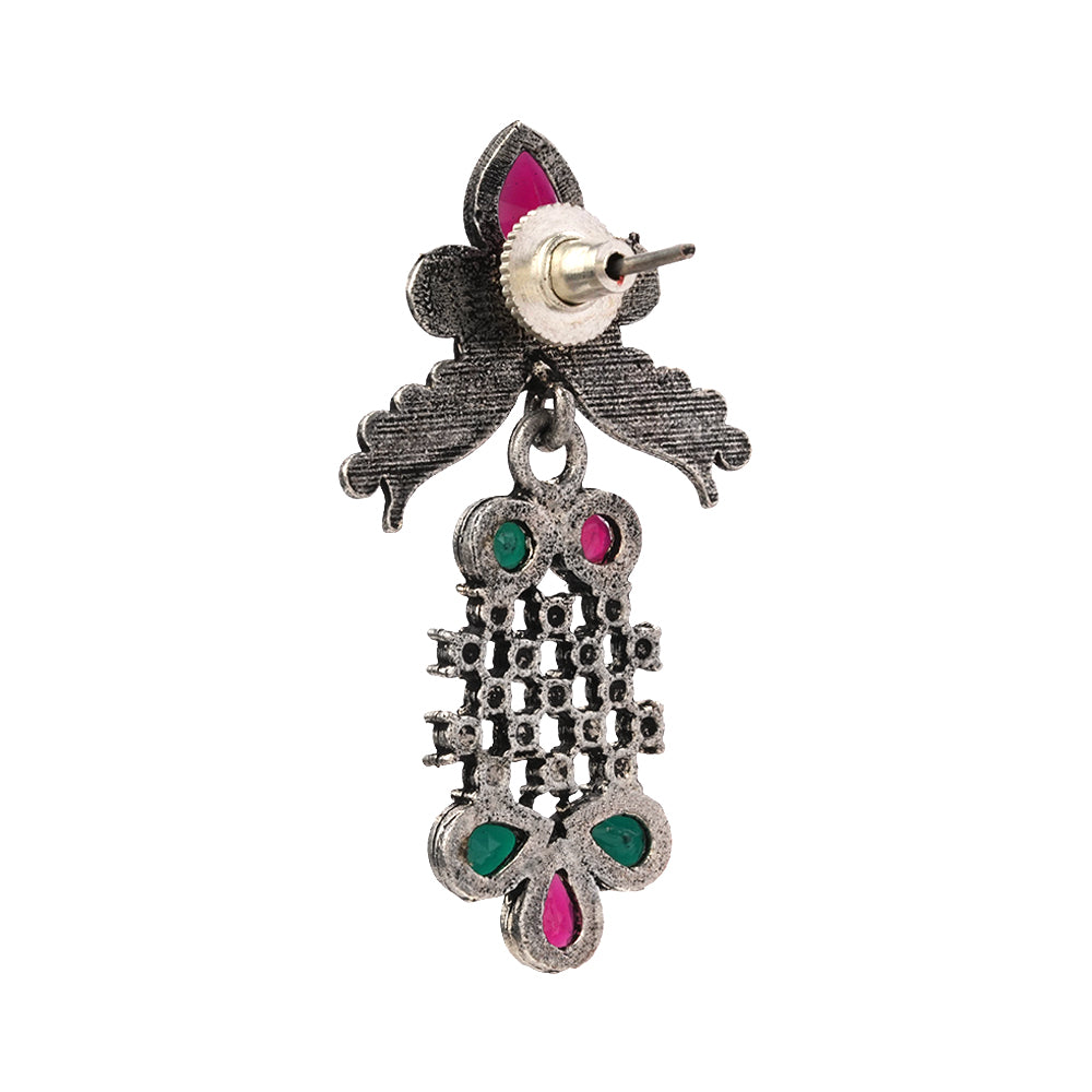 Twilight Tassles pearl dangler earrings (Multicolored)