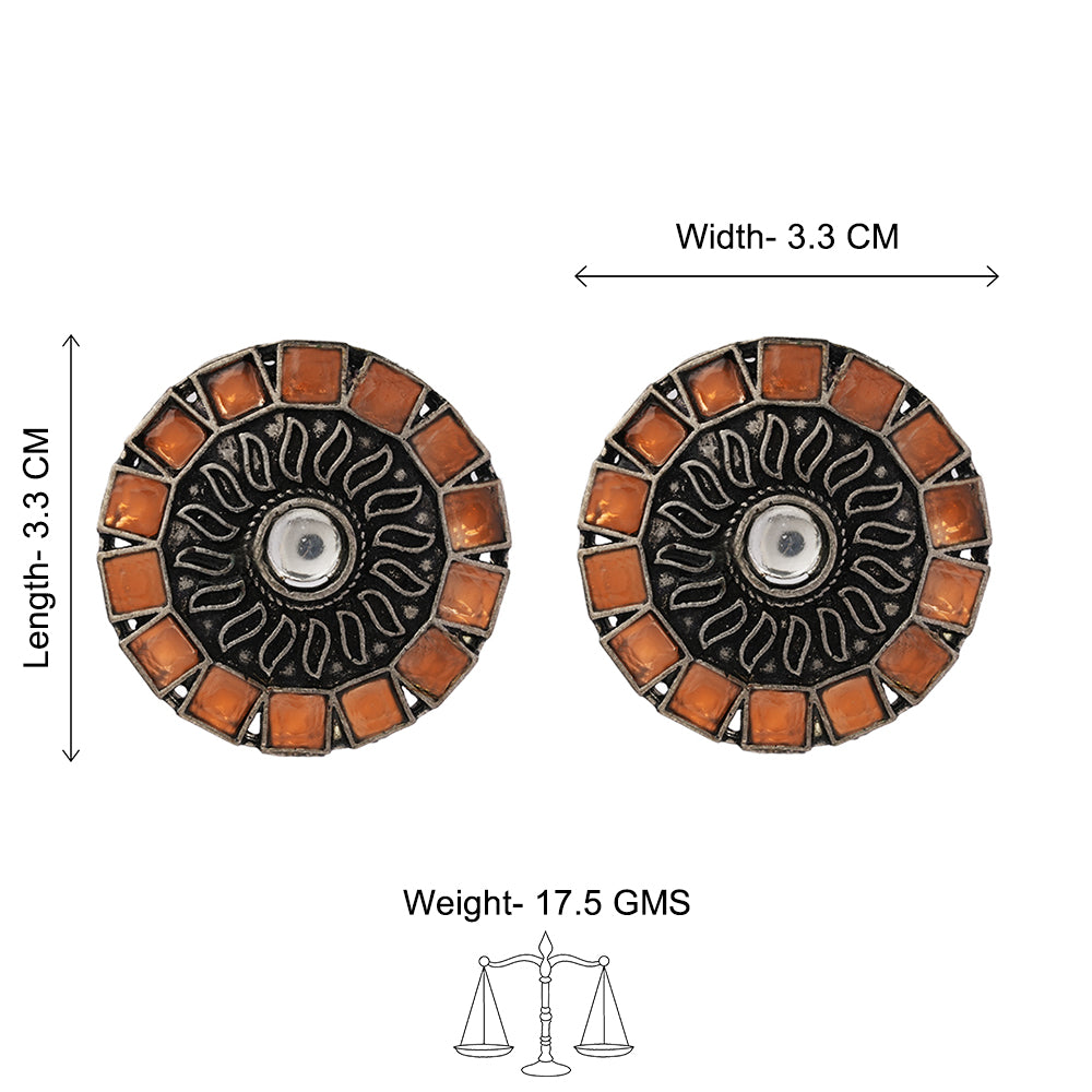 Spark stud earrings (Light Orange)