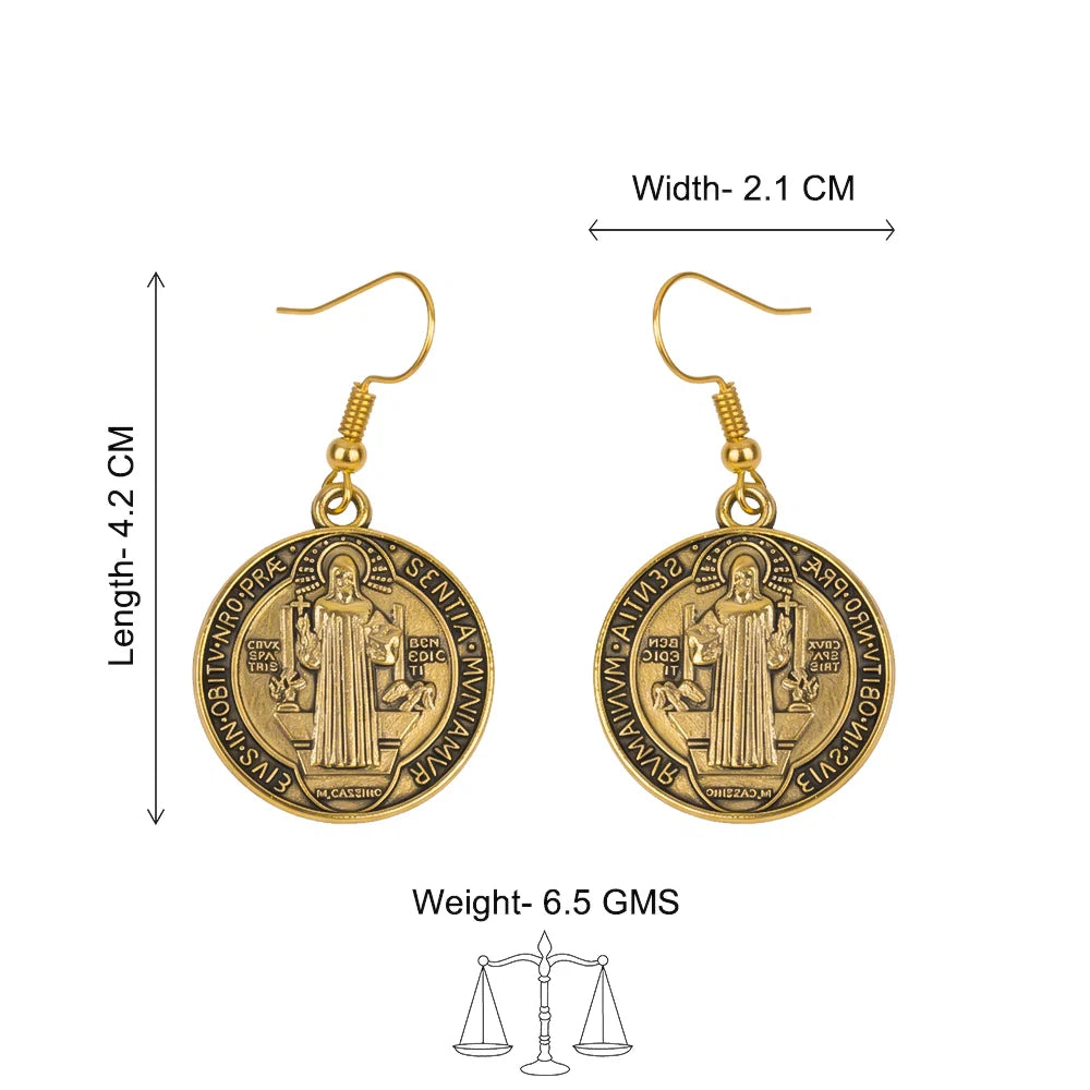 Kalash Kamal earring (Light Orange) Divine Benedict dangler earrings Combo set