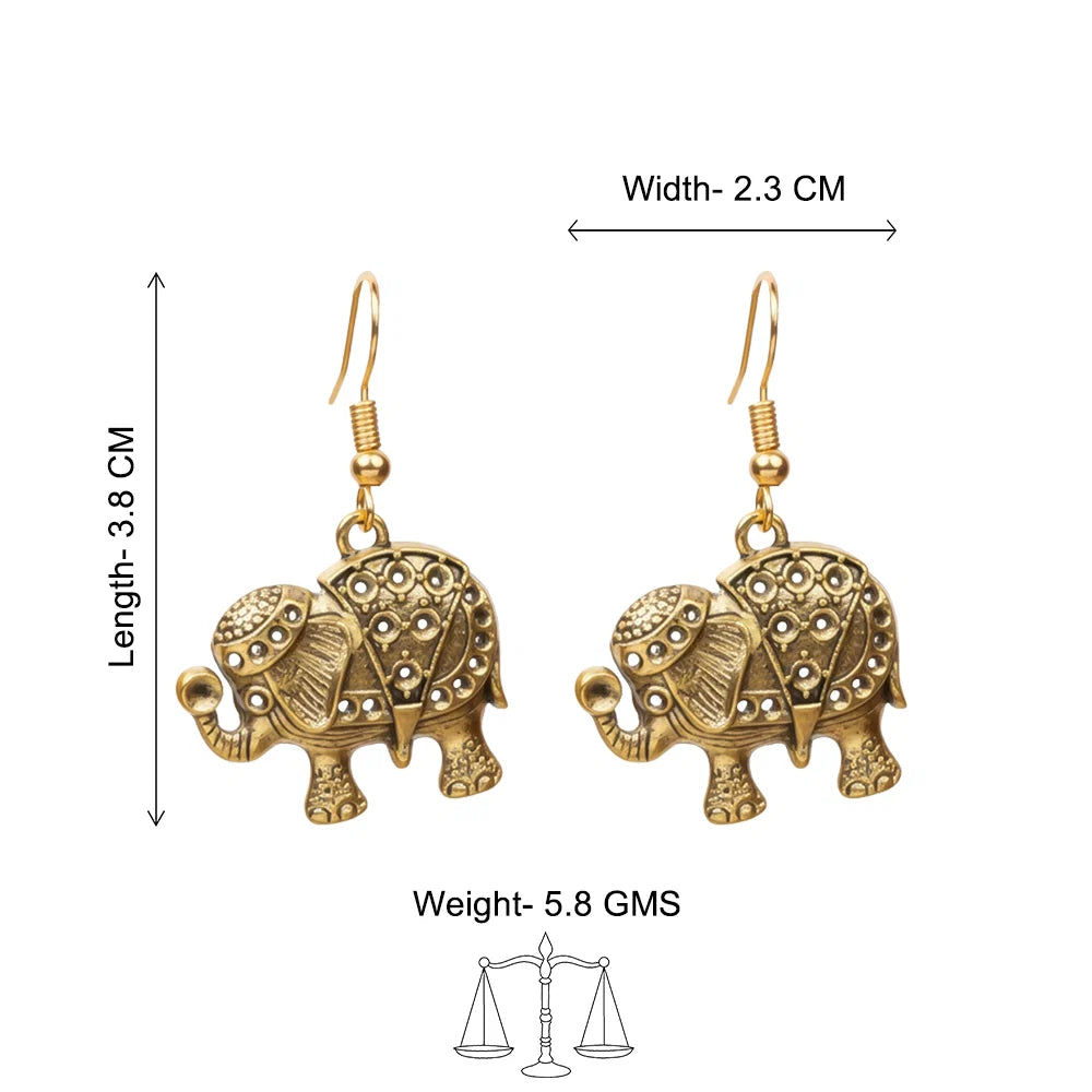 Kalash Kamal earring (Light Orange) Trunk twist dangler earrings Combo set