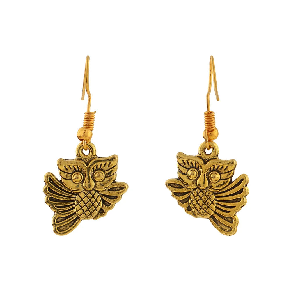 Royal Triple Bell Layered Jhumka Earring (Black) Hoot Hoot Dangler earrings Combo set