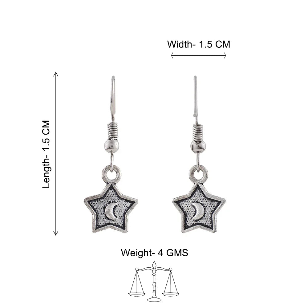 Kalash Kamal earring You're a star dangler earrings (Silver) Combo set
