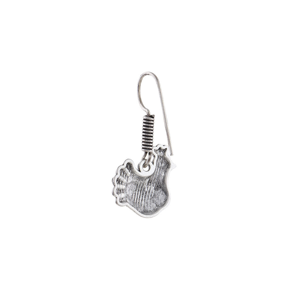 Rooster radiance dangler earrings (Silver)