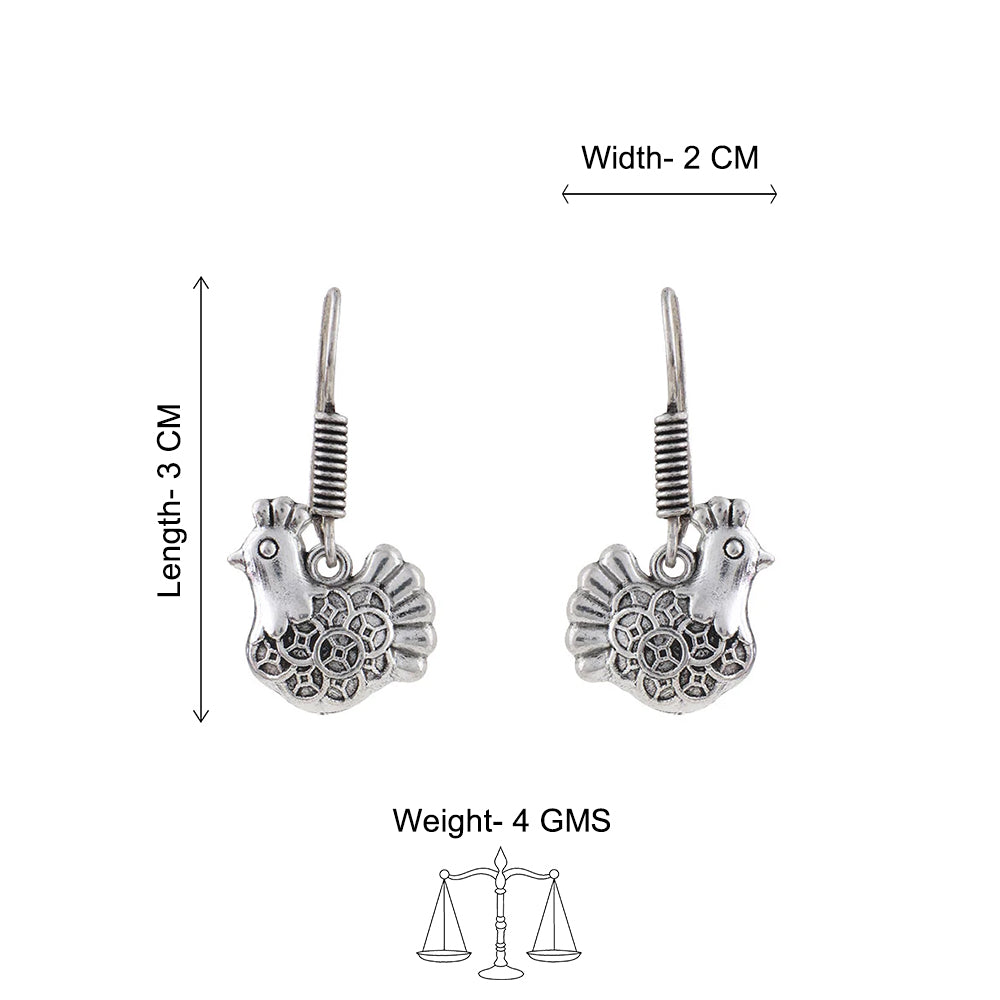 Peacock glow stone studded dangler & Rooster radiance dangler Combo set