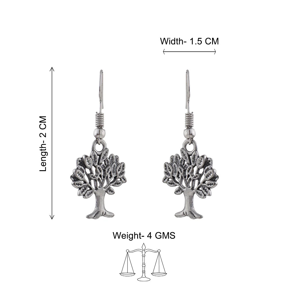 Roots of elegance dangler earrings (Silver)