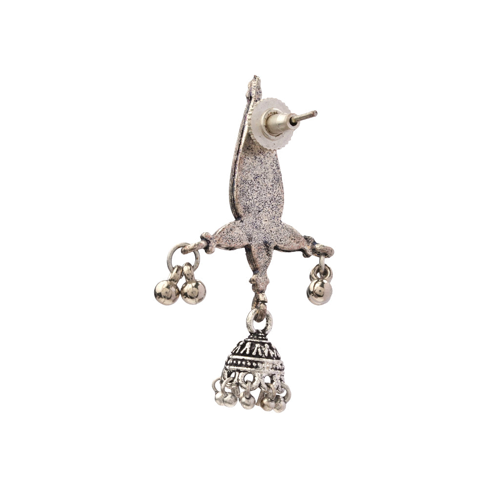 Nature's embrace jhumki earrings (Baby Pink)